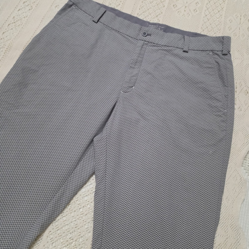 Nike Men's Dry Fit Golf pants 36x34 Gray Herringbone